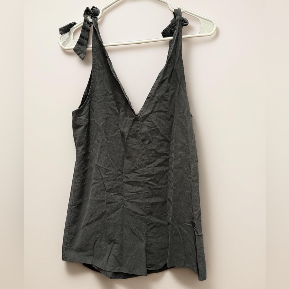 SHEIN black romper with Bow Straps MEDIUM pit to pit 18in length 30in